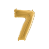  Héliumos fólia lufi, 7-es szám, 65 cm, arany