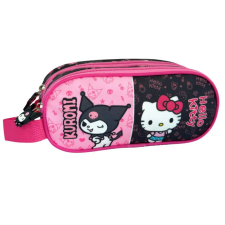 HELLO KITTY &amp; Kuromi 2 rekeszes tolltartó 23 cm tolltartó