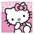 HELLO KITTY Cutie kéztörlő, arctörlő, törölköző 30x30cm