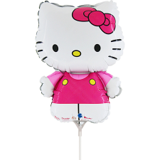 HELLO KITTY Fuxia mini fólia lufi 35 cm (WP) party kellék