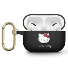 HELLO KITTY HKAP23DKHSK Airpods Pro 2 tok fekete Szilikon 3D Kitty Head 3D Kitty fej audió kellék