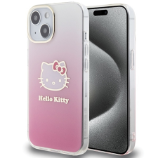 HELLO KITTY HKHCP15SHDGKEP iPhone 15 / 14 / 13 6.1&quot; rózsaszín keménytok IML Gradient Electrop Kitty fej IML Gradient Electrop Kitty fej tok és táska