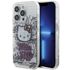 HELLO KITTY HKHCP15XHDGPHT iPhone 15 Pro Max 6.7&quot; fehér keménytok IML Kitty On Bricks Graffiti IML Kitty On Bricks Graffiti tok és táska