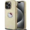 HELLO KITTY HKHMP13LPGHCKD iPhone 13 Pro / 13 6.1" arany keménytok bőr Kitty Head MagSafe