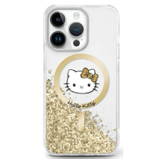 HELLO KITTY HKHMP16LLGDIH Liquid Glitter Fever MagSafe-kompatibilis keménytok iPhone 16 Pro - fehér tok és táska