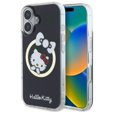 HELLO KITTY HKHMP16SHFLBK IML Fun Bow MagSafe-kompatibilis keménytok iPhone 16 - fekete tok és táska