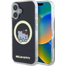 HELLO KITTY HKHMP16SHSWKK IML Sweet Kitty Magsafe Keménytok iPhone 16 - Fekete (HKHMP16SHSWKK) tok és táska