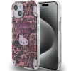 HELLO KITTY IML Tags Graffiti iPhone 15 telefon tok - Pink (HKHCP15SHDGPTP)