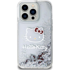 HELLO KITTY Liquid Glitter Electroplating Head Logo Zadní Kryt pro iPhone 15 Pro Transparent tok és táska