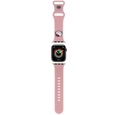 HELLO KITTY óraszíj HKAWMSCHBLP Apple Watch 38/40/41mm rózsaszín szíj szilikon Kitty Head okosóra kellék