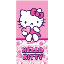 HELLO KITTY Pinky Heart fürdőlepedő, strand törölköző 70x140 cm (Fast Dry) babatörülköző, kifogó