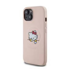 HELLO KITTY PU Kitty Asleep Logo Apple Iphone 15 Magsafe hátlap tok, rózsaszín tok és táska