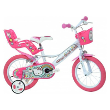 Hello Kitty rózsaszín-fehér kerékpár 16-os méretben gyermek kerékpár