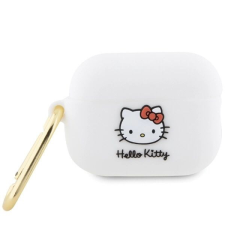 Hello Kitty Silicone 3D Tokborítás Airpods Pro 2 White-Hoz fülhallgató, fejhallgató tok