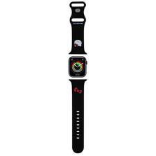 HELLO KITTY szilikon csereszíj Apple Watch 42/44/45/49mm - fekete okosóra kellék
