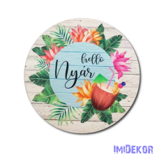  Helló Nyár - Kókuszos trópusi korong 13 cm dekorációs kellék