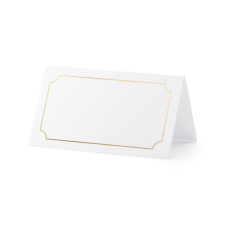 Helyi kártyák - Keret, arany, 9,5x5,5 cm (1 pkt / 10 db.) party kellék