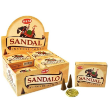 Hem Szantál (Sandal) Indiai Kúpfüstölő (10db) füstölő