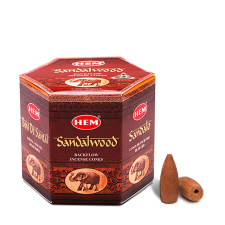  HEM Visszaáramló Kúpfüstölő - Szantálfa (Sandalwood) füstölő