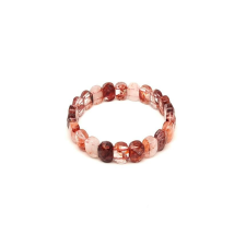 Hematoid vörös faz. ovál téglalap karkötő 14x9,5mm karkötő
