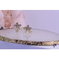  Heni goldfilled kisvirág fülbevaló francia kapcsos-14K fülbevaló
