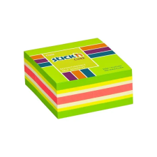 HENKEL Öntapadó jegyzettömb STICK'N 51x51mm neon zöld mix 250 lap jegyzettömb