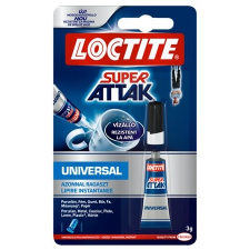 HENKEL Pillanatragasztó, 3 g,  "Loctite Super Attak Universal" ragasztószalag