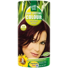 HennaPlus Long Lasting Colour tartós hajfesték 4.57 lilásbarna 1db hajfesték, színező