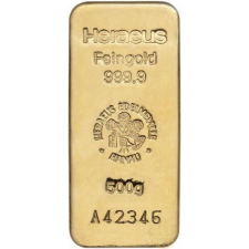 Heraeus 500g - befektetési aranyrúd egyéb ékszer