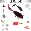  Herakles Leftail-R 1,8" 4,5cm Hot Red lágy műcsali 10 db/csg