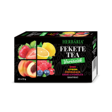  Herbária Fekete tea variációk (Erdei gyümölcs, Barack, Citrom, Eper) 20x1,5 g tea
