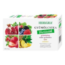 Herbária Gyümölcstea HERBÁRIA Mix 2. Gránátalma-Erdei gyümölcs-Eper-Ananász 20 filter/doboz tea