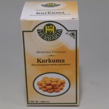  Herbária kurkuma-gyömbér tabletta 120 db gyógyhatású készítmény