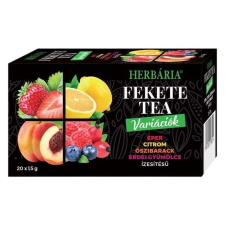 Herbária tea variációk eper-citrom-őszibarack-erdei gyümölcs 20db tea
