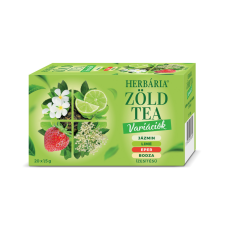  Herbária Zöld tea variációk (Jázmin, Lime, Eper, Bodza) 20x1,5 g tea