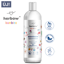 Herbow Bambino Folyékony mosószer koncentrátum Illat- és allergénmentes 1000ml tisztító- és takarítószer, higiénia