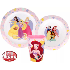 Hercegnők Disney Hercegnők True étkészlet, micro műanyag szett, pohárral 260 ml babaétkészlet