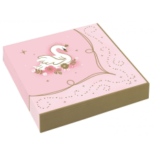 Hercegnők Swan szalvéta 16 db-os 33x33 cm party kellék