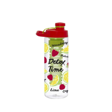 HEREVIN Műanyag kulacs szűrővel, 650 ml kulacs, kulacstartó