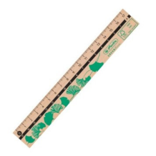 Herlitz 17 cm Herlitz GREENline Fa vonalzó, Green/Zöld vonalzó