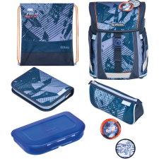 Herlitz FiloActive XL Plus TechMech Iskola táska szett - Kék mintás (50048908) iskolatáska