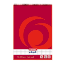 Herlitz Jegyzettömb spirálos Herlitz A/5 50 lapos kockás jegyzettömb