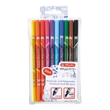 Herlitz my.pen kétvégű 10db-os vegyes színű filctoll készlet filctoll, marker