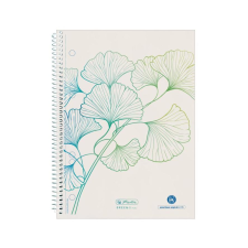 Herlitz Spiralblock A5 70 Bl. kariert  GREENline Ginkgo (50033508) füzet