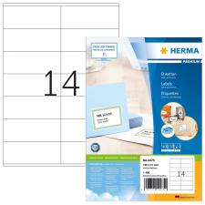 HERMA 105x41 mm Címke tintasugaras és lézer nyomtatóhoz (1400 címke / csomag) etikett