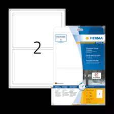 HERMA 190 mm x 135 mm Műanyag Íves etikett címke  Fehér  ( 25 ív/doboz ) etikett