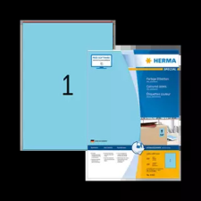 HERMA 210 mm x 297 mm Papír Íves etikett címke  Kék  ( 100 ív/doboz ) etikett