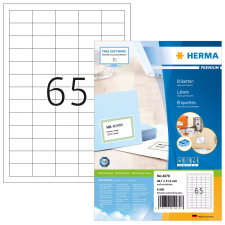 HERMA 38,1x21,2 mm Címke tintasugaras és lézer nyomtatóhoz (6500 címke / csomag) etikett