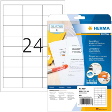 HERMA 64,6 x 33,8 mm Fedőcímke tintasugaras és lézer nyomtatóhoz (600 címke / csomag) etikett