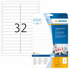 HERMA 96 x 16,9 mm Öntapadós címke fehér (800 címke / csomag) etikett